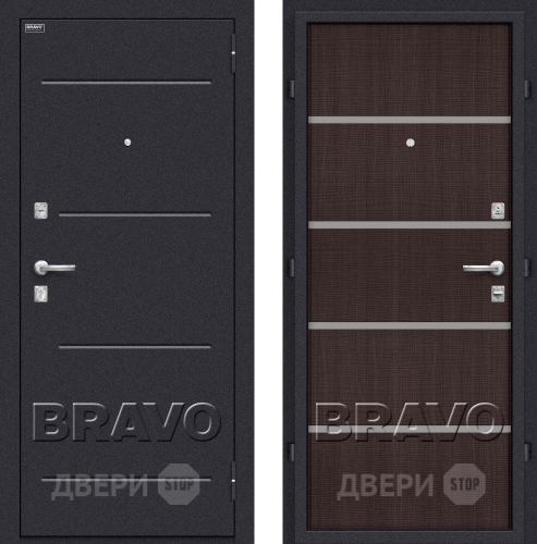 Входная металлическая Дверь Bravo Оптим Лайн Венге в Электрогорске
