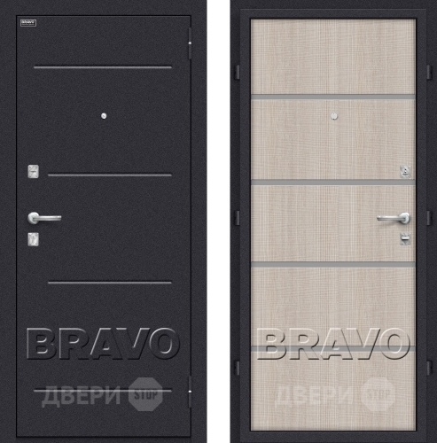 Входная металлическая Дверь Bravo Оптим Лайн Капучино в Электрогорске