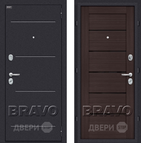 Входная металлическая Дверь Bravo Оптим Техно Венге в Электрогорске