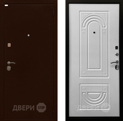 Входная металлическая Дверь Ратибор Оптима 3К Матовый белый в Электрогорске