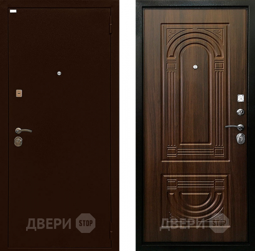 Входная металлическая Дверь Ратибор Оптима 3К Орех бренди в Электрогорске