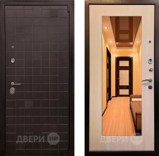 Входная металлическая Дверь Ратибор Силуэт зеркало 3К Экодуб в Электрогорске