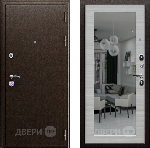 Дверь АСД Спартак с зеркалом Акация светлая в Электрогорске