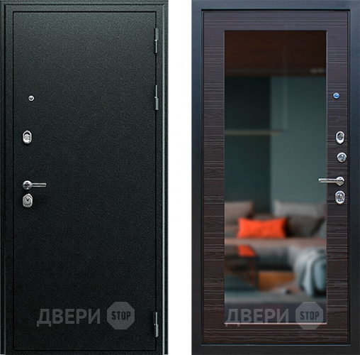 Входная металлическая Дверь Йошкар Next-1 с зеркалом Венге поперечный в Электрогорске
