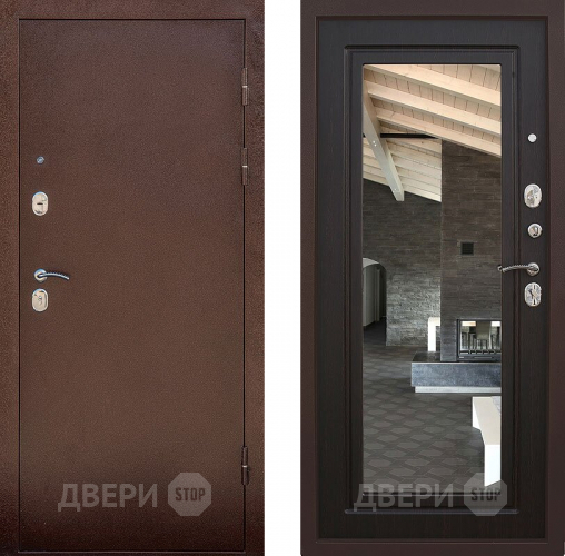 Входная металлическая Дверь Снедо Сити Венге с зеркалом в Электрогорске