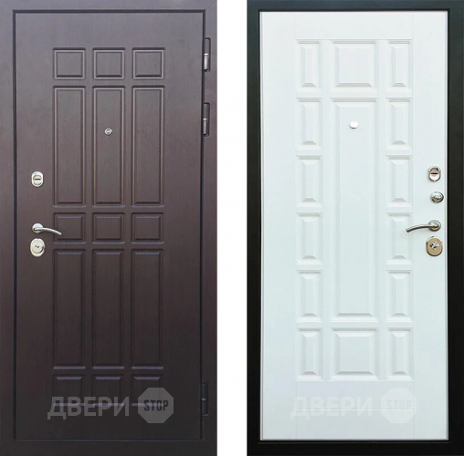 Входная металлическая Дверь Шелтер (SHELTER) Квадро Белый ясень в Электрогорске
