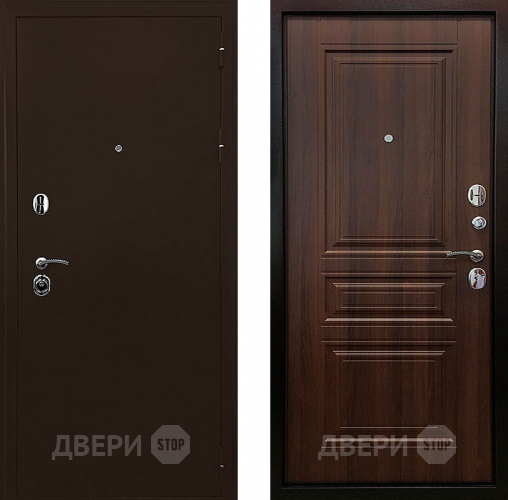 Входная металлическая Дверь Ратибор Троя 3К Орех бренди в Электрогорске