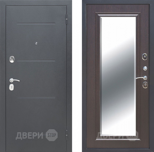 Входная металлическая Дверь Цитадель 7,5см Гарда Серебро Зеркало Фацет Венге в Электрогорске