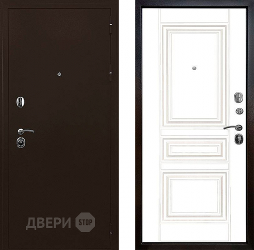 Входная металлическая Дверь Ратибор Рим 3К Белый матовый в Электрогорске