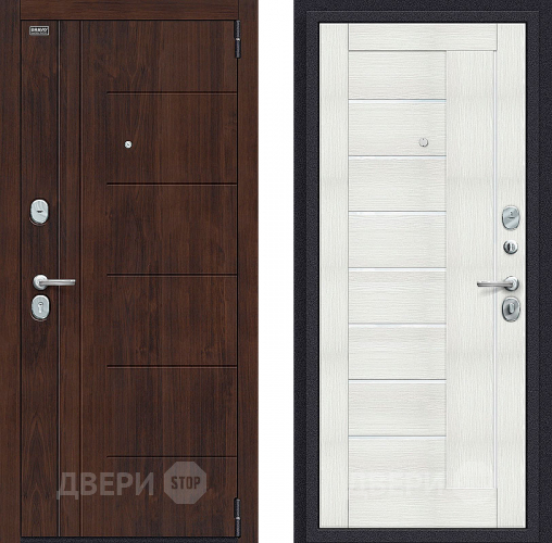 Входная металлическая Дверь Bravo Оптим Модерн Bianco Veralinga в Электрогорске