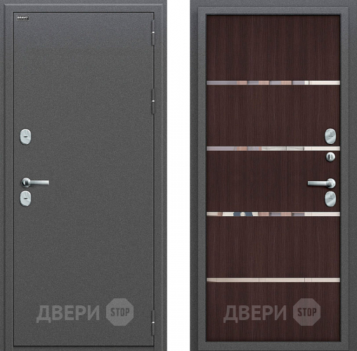 Входная металлическая Дверь Bravo Оптим Термо 204 Wenge Veralinga в Электрогорске