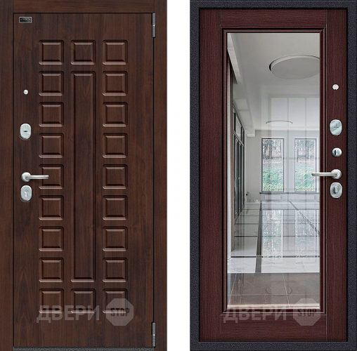 Входная металлическая Дверь Bravo Porta S-3 51/П61 с зеркалом Венге в Электрогорске