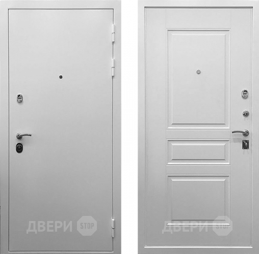 Входная металлическая Дверь Ратибор Бланко 3К Белый матовый в Электрогорске