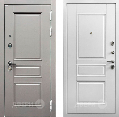 Входная металлическая Дверь Ратибор Лондон 3К Грей софт/Белый софт в Электрогорске