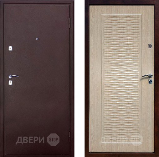 Входная металлическая Дверь СТОП Волна Беленый дуб в Электрогорске