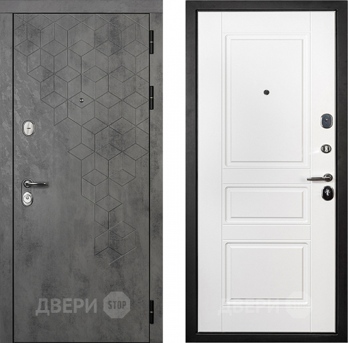 Входная металлическая Райтвер Бетон 1501 Белый матовый  в Электрогорске