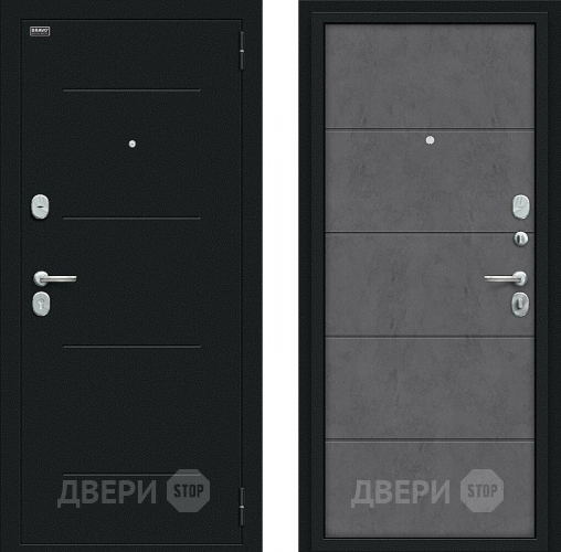 Дверь Bravo Граффити-1 Букле черное/Slate Art в Электрогорске