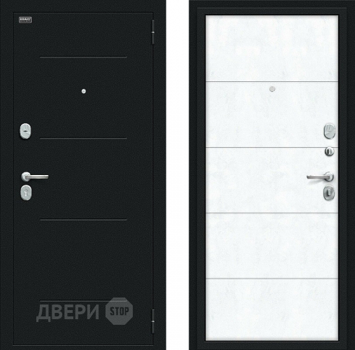 Дверь Bravo Граффити-1 Букле черное/Snow Art в Электрогорске
