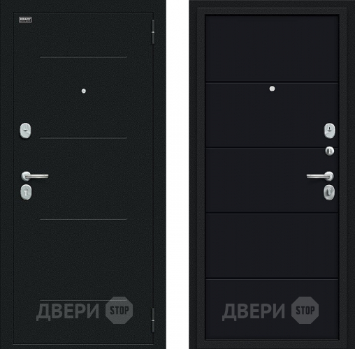 Входная металлическая Дверь Bravo Граффити-1 Букле черное/Total Black в Электрогорске