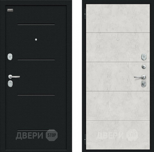 Входная металлическая Дверь внутреннего открывания Bravo Граффити-1 Инсайд Букле черное/Look Art в Электрогорске