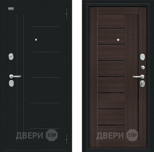 Входная металлическая Дверь Bravo Проф Букле черное/Wenge Veralinga в Электрогорске