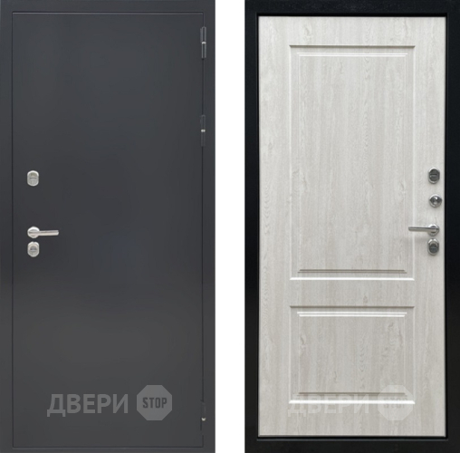 Входная металлическая Дверь Ратибор Термоблок 3К Черное серебро/Сосна белая в Электрогорске