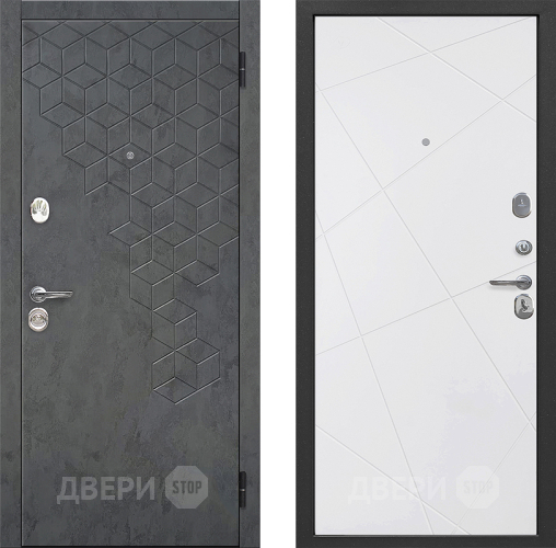 Входная металлическая Дверь Феникс Линии Велюр Белый Софт в Электрогорске