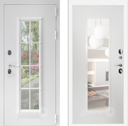 Входная металлическая Дверь Дверной Континент Тичино Белая в Электрогорске