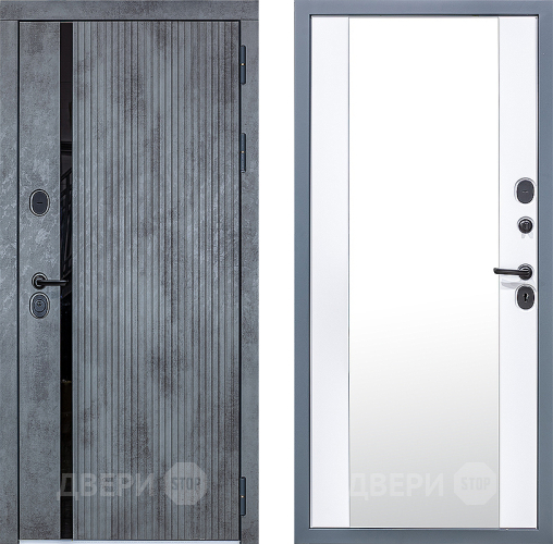 Входная металлическая Дверь Сударь МХ-46 Бетон Зеркало в Электрогорске