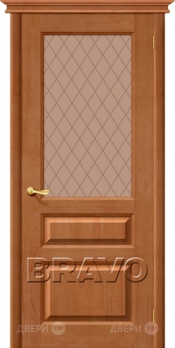 Межкомнатная дверь со стеклом М5 (Светлый Лак) в Электрогорске