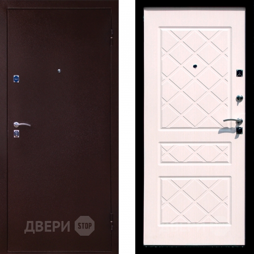 Входная металлическая Дверь СТОП ЭКО Беленый дуб в Электрогорске