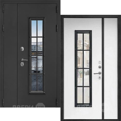 Входная металлическая Дверь Дверной Континент Тичино Двустворчатая Серая в Электрогорске