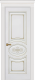 Межкомнатная дверь Дверь Премьер ДГ, белая эмаль, патина золото в Электрогорске