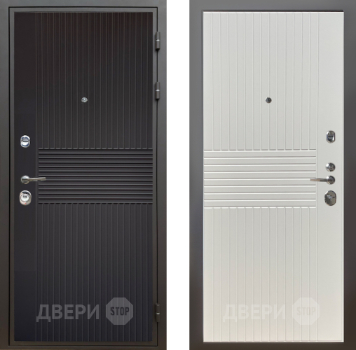 Входная металлическая Дверь Шелтер (SHELTER) Комфорт Черная шагрень 10 Силк Сноу в Электрогорске