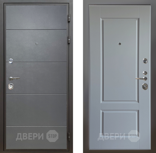 Входная металлическая Дверь Шелтер (SHELTER) Комфорт Лофт графит 6 Силк Маус в Электрогорске