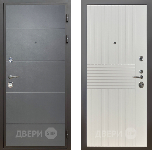 Входная металлическая Дверь Шелтер (SHELTER) Комфорт Лофт графит 10 Силк Сноу в Электрогорске