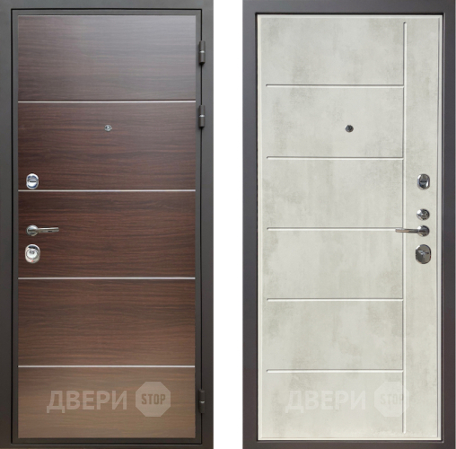 Дверь Шелтер (SHELTER) Комфорт Венге структурный горизонт 11 Бетон крем в Электрогорске