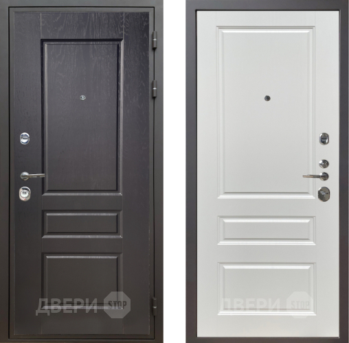Входная металлическая Дверь Шелтер (SHELTER) Комфорт Дуб английский 1 Белый ясень в Электрогорске