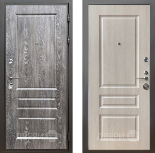 Входная металлическая Дверь Шелтер (SHELTER) Комфорт Дуб шале серебро 3 Дуб филадельфия крем в Электрогорске