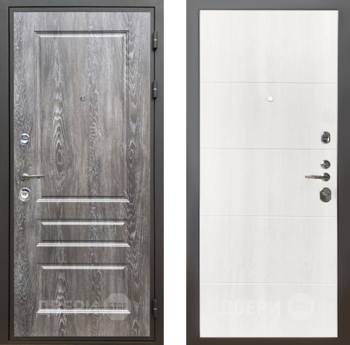 Входная металлическая Дверь Шелтер (SHELTER) Комфорт Дуб шале серебро 7 Дуб филадельфия крем в Электрогорске