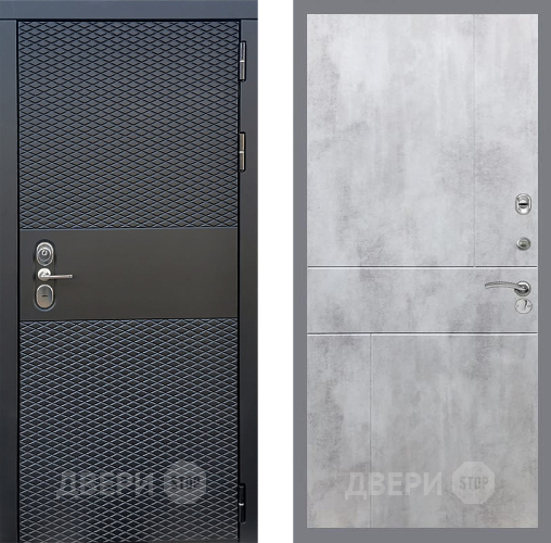 Входная металлическая Дверь Стоп БЛЭК CISA ФЛ-290 Бетон светлый в Электрогорске