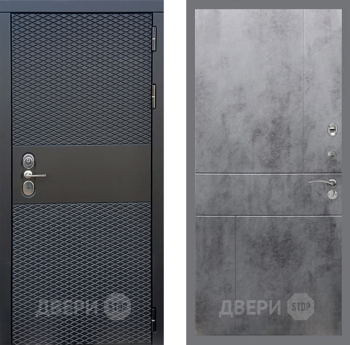 Входная металлическая Дверь Стоп БЛЭК CISA ФЛ-290 Бетон темный в Электрогорске