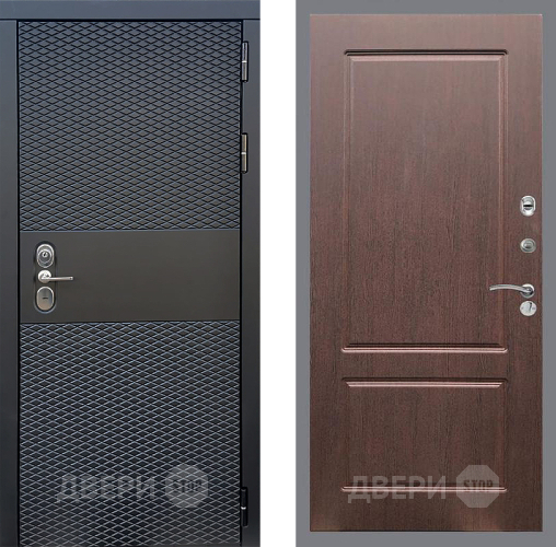 Входная металлическая Дверь Стоп БЛЭК CISA ФЛ-117 Орех премиум в Электрогорске