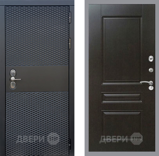 Входная металлическая Дверь Стоп БЛЭК CISA ФЛ-243 Венге в Электрогорске
