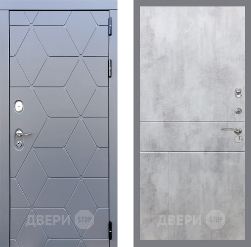 Входная металлическая Дверь Стоп КОСМО ФЛ-290 Бетон светлый в Электрогорске