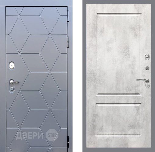 Входная металлическая Дверь Стоп КОСМО ФЛ-117 Бетон светлый в Электрогорске