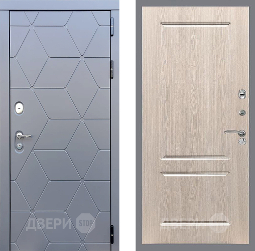 Входная металлическая Дверь Стоп КОСМО ФЛ-117 Беленый дуб в Электрогорске