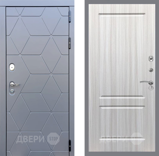 Входная металлическая Дверь Стоп КОСМО ФЛ-117 Сандал белый в Электрогорске