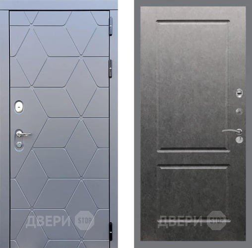 Входная металлическая Дверь Стоп КОСМО ФЛ-117 Штукатурка графит в Электрогорске