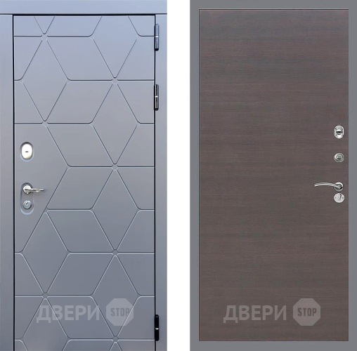Входная металлическая Дверь Стоп КОСМО Гладкая венге поперечный в Электрогорске